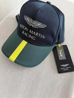 Aston Martin Racing Dark Green & Yellow Stripe Baseball Cap